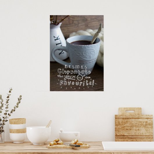 Beside chocolade poster (Keuken)