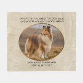 Beside You Collie Fleece Deken (Voorkant (Horizontaal))