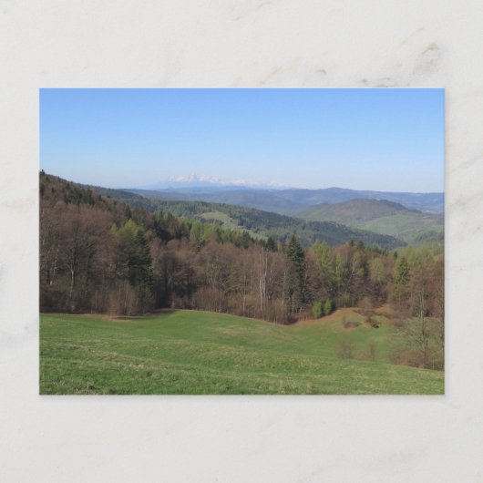 Beskid Sadecki Spring Briefkaart (Voorkant)