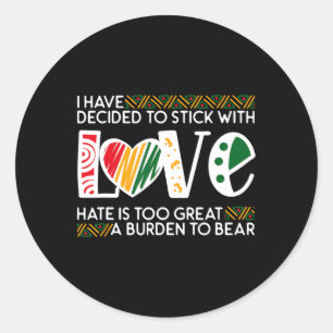Beslis Stick Love Milk Black Geschiedenis Melanin Ronde Sticker