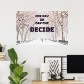 "BESLISSEN" Inspirerend Wall Art Poster (Thuiskantoor)