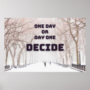 "BESLISSEN" Inspirerend Wall Art Poster