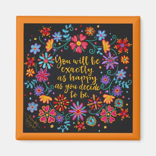 Beslissen om gelukkig te zijn magneet (Voorkant)