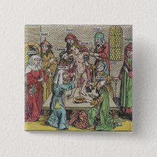 Beslissing Vierkante Button 5,1 Cm