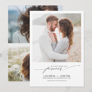 Beslisst op Forever Black White 2 Photo Verloving Kaart