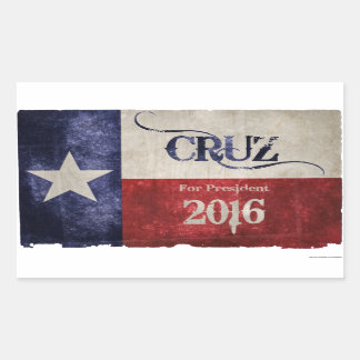 Besluit 2016 - Ted Cruz (R-TX) voor President! Rechthoekige Sticker