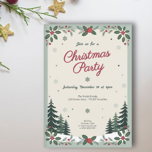 Besnee landschap & sparren - Kerstfeest Kaart