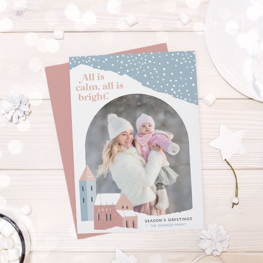 Besneeuwd dorp | Foto kerstkaart