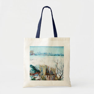 Besneeuwd landschap met Arles door Vincent van Gog Tote Bag
