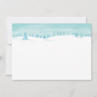 Besneeuwd winterlandschap met sparrenbomen  kaart