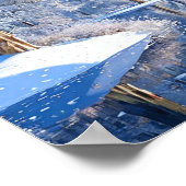 Besneeuwd winterlandschap Vredig boslandschap Poster (Hoek)