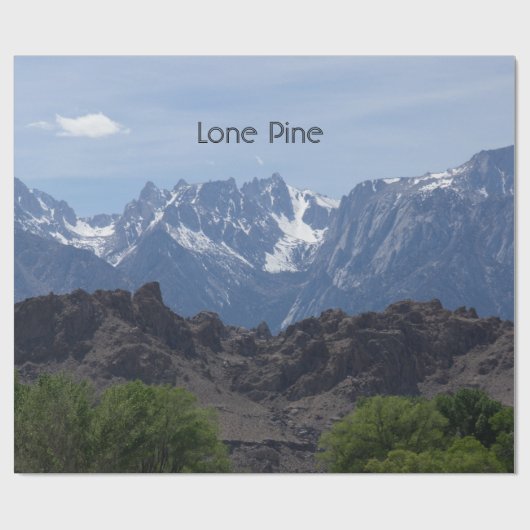 Besneeuwde bergen van Lone Pine Cadeaupapier (Vlak)