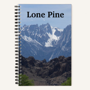 Besneeuwde bergen van Lone Pine Notitieboek