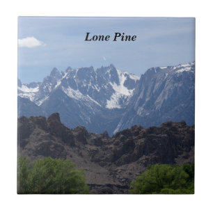 Besneeuwde bergen van Lone Pine Tegeltje