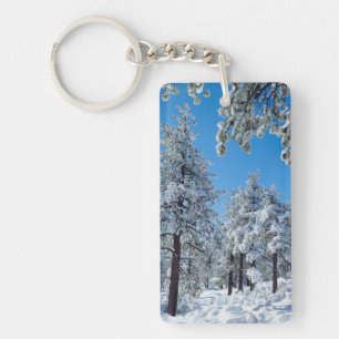 Besneeuwde bomen in de Laguna Mountains Sleutelhanger