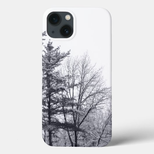 Besneeuwde Bomen: Verticaal Case-Mate iPhone Case (Achterkant)