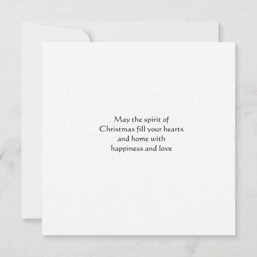 Besneeuwde dennen en kerstman Kerstmis plat karret (Achterkant)