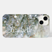 Besneeuwde dennenwinter Case-Mate iPhone case (Achterkant (horizontaal))