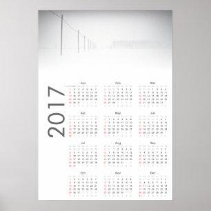 Besneeuwde Landschapskalender 2017 Poster