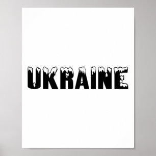 Besneeuwde Oekraïne - Oekraïense wintersouvenir Poster