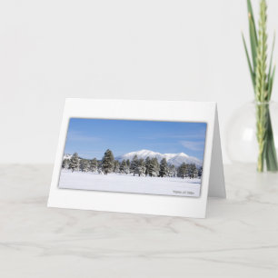 Besneeuwde San Francisco Peaks Aangepaste Binnenka Feestdagen Kaart