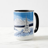 Besneeuwde Winter Groot Mok (Voorkant rechts)