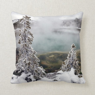 Besneeuwde Yellowstone Kussen