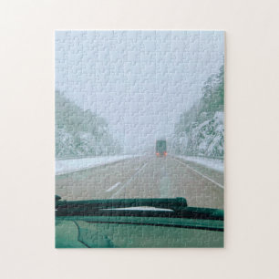 Besneeuwde Zweedse Wegreis Legpuzzel