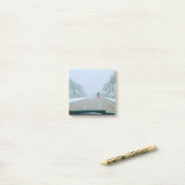 Besneeuwde Zweedse Wegreis Post-it® Notes (Op bureau)