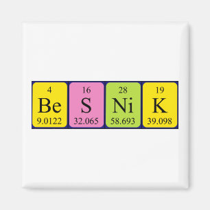 Besnik periodieke lijstnaam magnet magneet