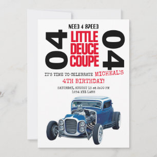 BESOIN 4 VITESSE Deuce Coupe voiture Invitation an