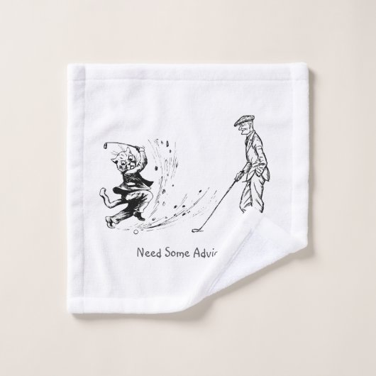 Besoin de conseils (drôle de chat de golf)? (Gant de toilette)