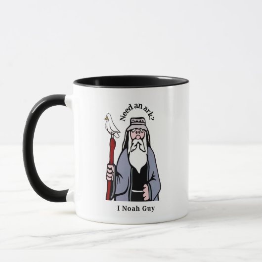 "Besoin d'une arche ? Je Noah mec" Papa blague mug (Gauche)