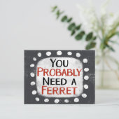 Besoin d'une carte postale de furet (Debout devant)
