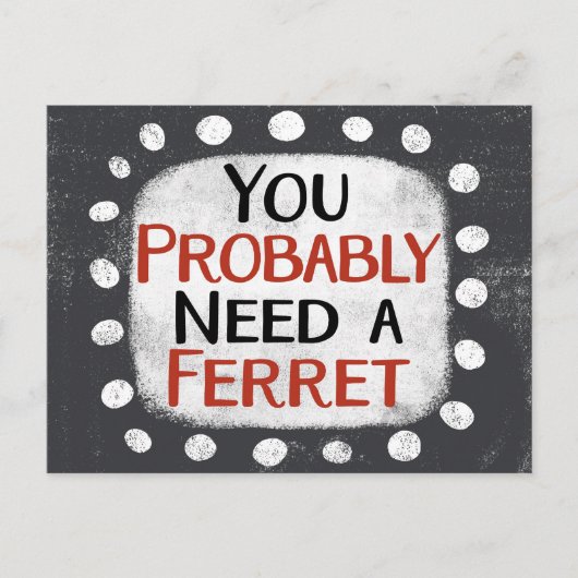 Besoin d'une carte postale de furet (Devant)