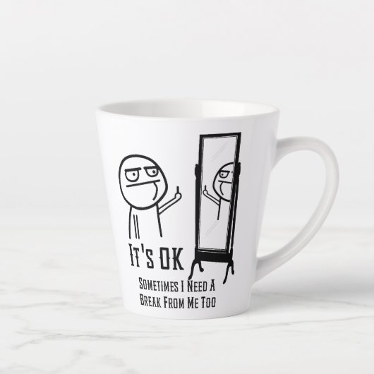 Besoin d'une pause Latte Mug (Droite)