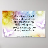 Besoins spéciaux Poster papillon Miracle (Devant)