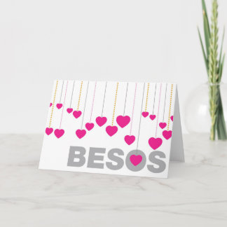 Besos blanco wenskaart kaart