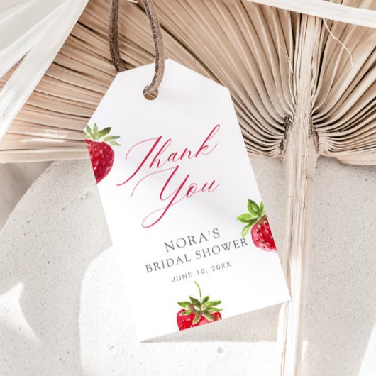 Besotted met Aardbei Bruiloft Cadeaulabel