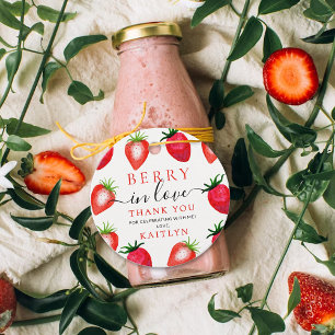 Besotted met Aardbei Bruiloft Feest Bedankjes Labels
