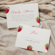 Besotted met aardbei display douche tag