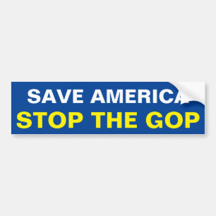 BESPAAR AMERIKA. STOP DE GOP BUMPERSTICKER