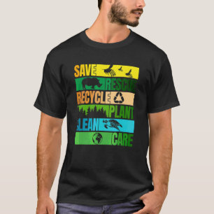 Bespaar bijen Reddingsdieren Recyclen plannen Scho T-shirt