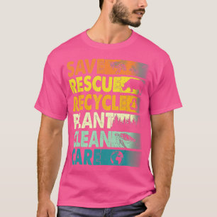 Bespaar bijen Reddingsdieren Recyclen Plastic Eart T-shirt