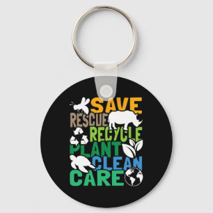 Bespaar bijenreddende dieren Recyclen plastic - Aa Sleutelhanger