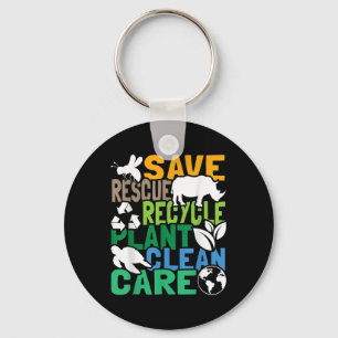 Bespaar bijenreddende dieren Recyclen plastic - Aa Sleutelhanger