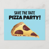 BESPAAR DATUM PIZZA PARTIJ AANGEPASTE INVITATIES B AANKONDIGINGSKAART (Voorkant)