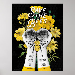 BESPAAR DE BEES! - 18x24 POSTER