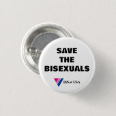 BESPAAR DE BISEXUALS Button (Voorkant /achterkant)