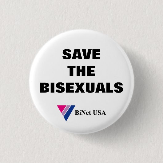BESPAAR DE BISEXUALS Button (Voorkant)